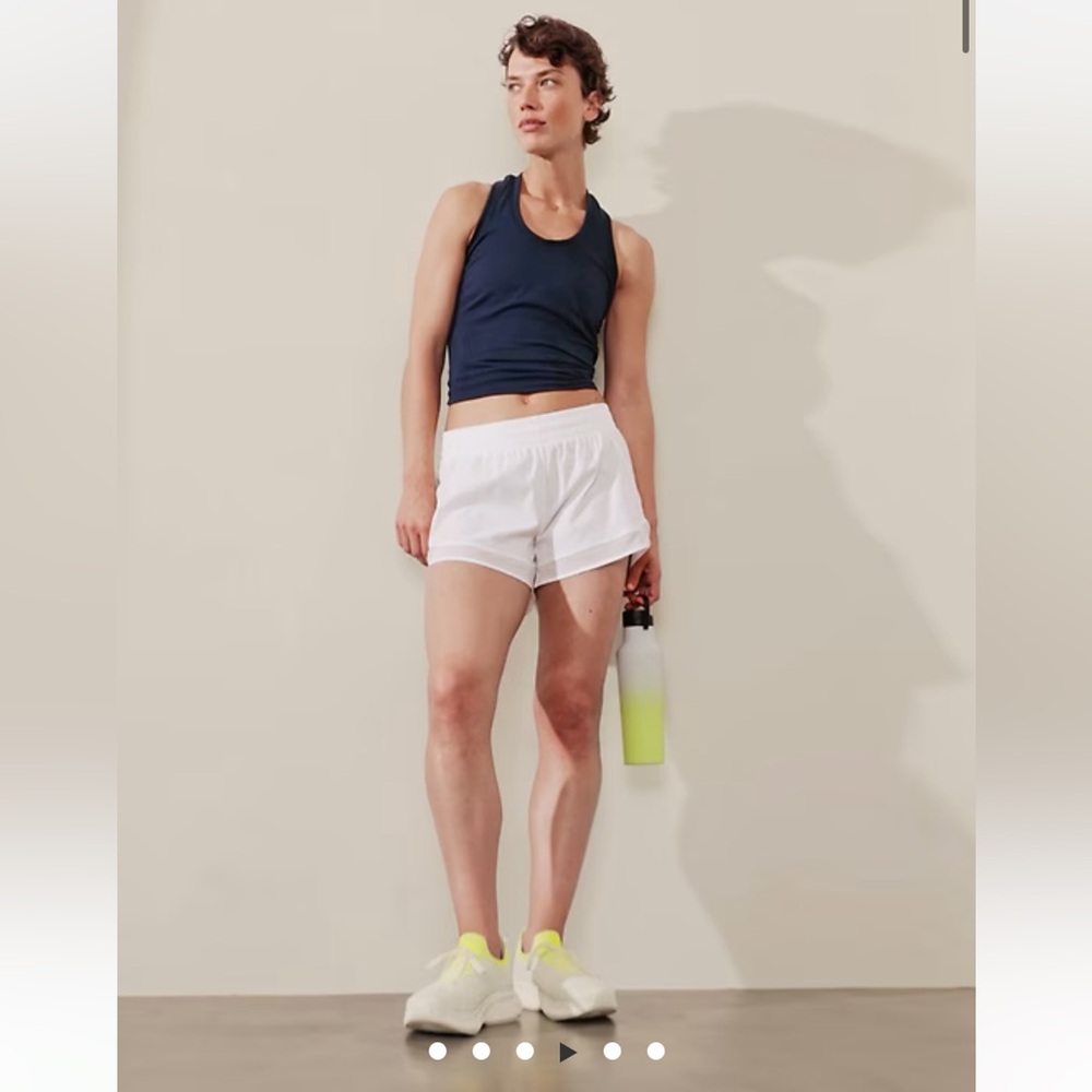Athleta MESH RACER RUN MID RISE 4 SHORT